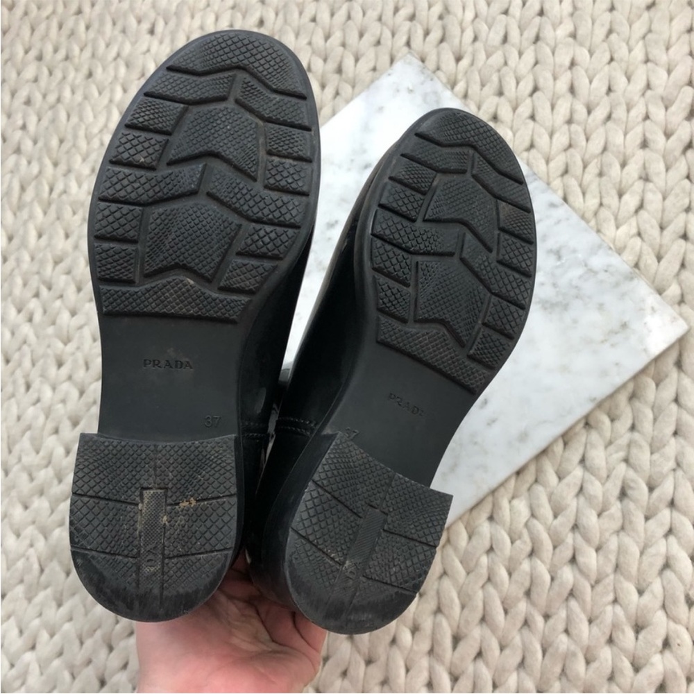 Prada Black Glossy Rain Boots - Picture 4 of 5